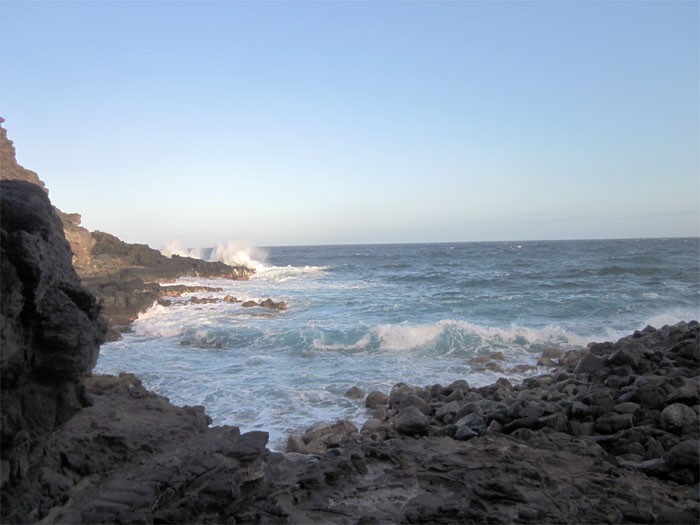 Waves rolling in